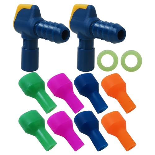 8PCS Bite Valve Replacement, Mouthpiece Replacement Bite Valve with 2 Pieces Shut Off Valve for Hydration Bladder and Backpack Water Reservoir Supplies US