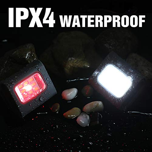 HOKOILN 4 Pack Running Lights for Runners Rechargeable, LED Walking Lights for Night Safty, Clip on Flashlights for Camping, Hiking, Jogging, Dog Walking - color: Black2