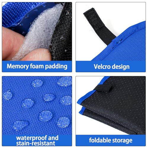 Outdoor Lightweight Waterproof Foldable Seat Cushion, 13.77 x 12.59 Inch Portable Camping Seat Mat for Hiking, Picnics, Beach & Outdoor Activities, 0.25 lbs - size: sky blue-2pcs