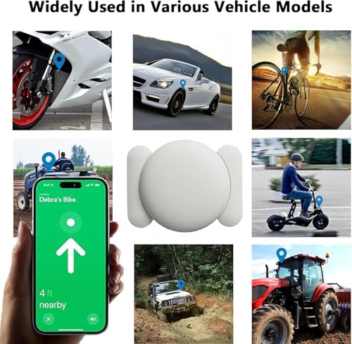 GPS Tracking Device,Real Time Vehicles Tracker with Magnetic Waterproof Case,No Monthly Fee Hidden Car GPS Tracker for Car Work with Apple Find My(iOS Only),No Subscription Required (White,2PCS) - color: White,2PCS