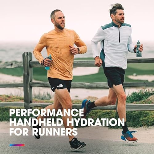 HydraPak SkyFlask Speed - Collapsible Handheld Running Water Bottle (350ml, 500ml, 500ml Insulated) - Adjustable Strap, Lightweight, Spill-Proof Cap - color: *OLD* Clear, style: 500ml IT