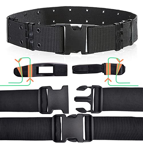 CooBigo 5 Pack 2 Inch Quick Side Release Plastic Buckle Clips Snaps Military Dual Adjustable Heavy Duty for Backpack Buckles Replacement Nylon Webbing Luggage Straps Belt Fanny Pack Buckle No Sewing - color: D: 2" Inner Diameter Black 5pcs