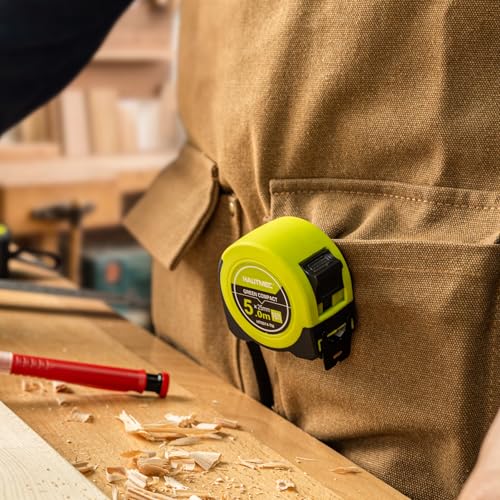 HAUTMEC Tape Measure 25ft with Fractions 1/8 – Dual Scale Metric & Imperial Measuring Tape Retractable – Compact Economical for Home DIY Renovations Crafting Quick Fixes HT0325-2PC - style: 25ft-2PCS