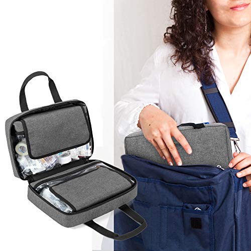 Trunab Small First Aid Kit Bag Empty Portable Emergency Kits Trauma Bag - color: Grey