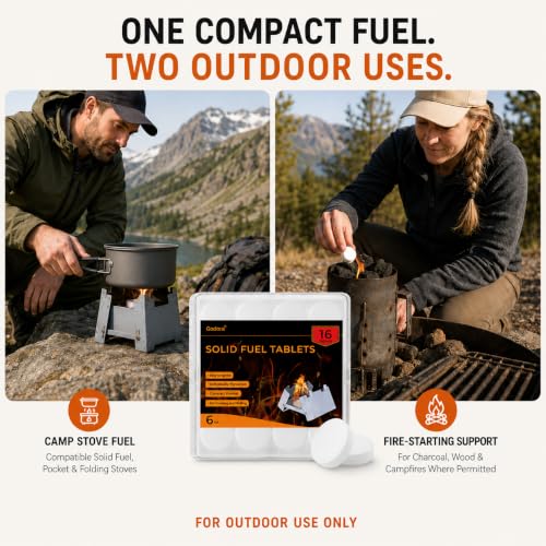 Solid Fuel Tablets - Compact Size, High Energy, Safe and Reliable - size: 12-14