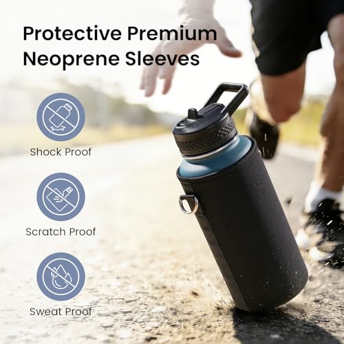 Trebo Water Bottle Holder Carrying Pouch for 32oz 40oz 64oz 87oz 128oz Bottles - Carry, Protect and Insulate Your Flask with This Military Grade Carrier an Adjustable Padded Shoulder Strap - size: 32oz