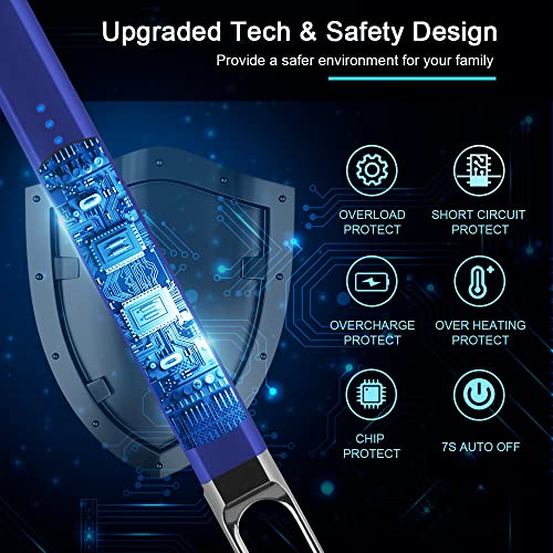 SUPRUS Candle Lighter Electric Arc Lighter Windproof Flameless USB Rechargeable Lighter with LED Light for Candle Camping BBQ Cooking (Blue) - color: Blue