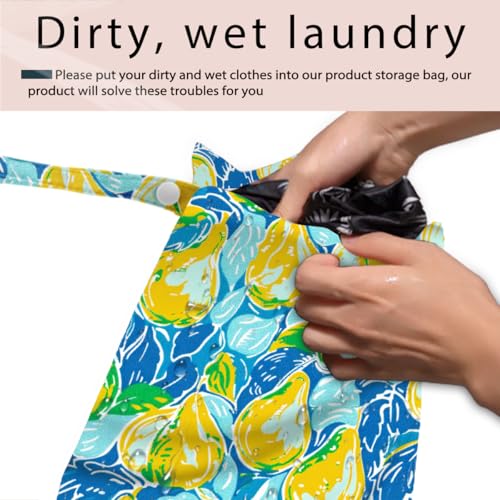 Wet Bag, 4Pcs Wet Dry Bag Set, Reusable Waterproof Bags with Fresh Fruit Patterns for Women, Ideal for Beach Vacations & Pool Days - color: Fresh Fruit