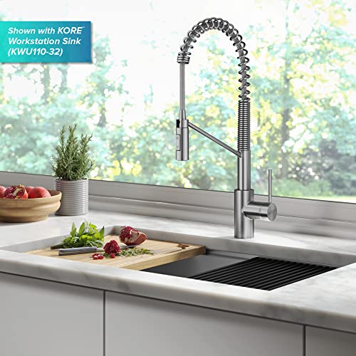 KRAUS Stainless Steel 21 in Touchless Pull Down Faucet KSF-2631SFS - color: Spot-Free Stainless Steel, style: Touchless Commercial Style