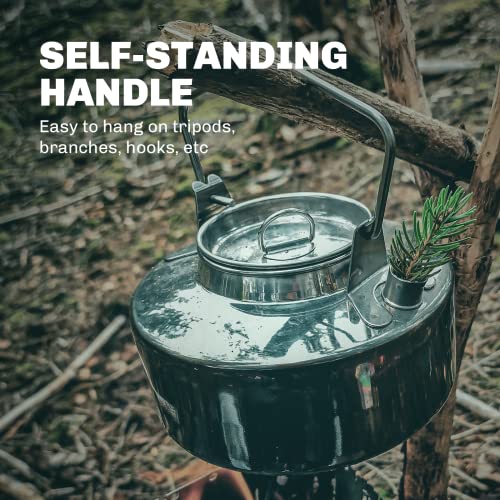 Fire-Maple Antarcti Camping Kettle Stainless Steel Camp Tea Pot, 1L - size: 1.1 Quarts