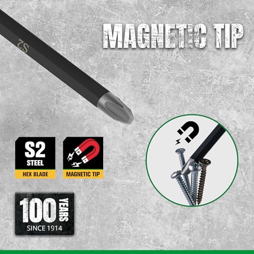 SK 6-Piece Screwdriver Set Heavy Duty, Demolition Screwdriver, S2 Steel | Magnetic Slotted/Phillips Tips, Strike-cap Design for High-impact, Hex Bolster, SureGrip Handle - size: 6PC