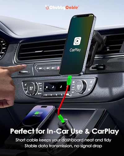 chubbycable 120W Short USB A to C Charging Cable, Black, 0.82FT | Premium Zinc Alloy Connectors, 6mm Silicone Extra Thick, 45,000+ Bend Tested, E-Marker Chip, Stable 480Mbps Data Transfer - color: Black, size: 0.82 ft, style: USB A-Type C
