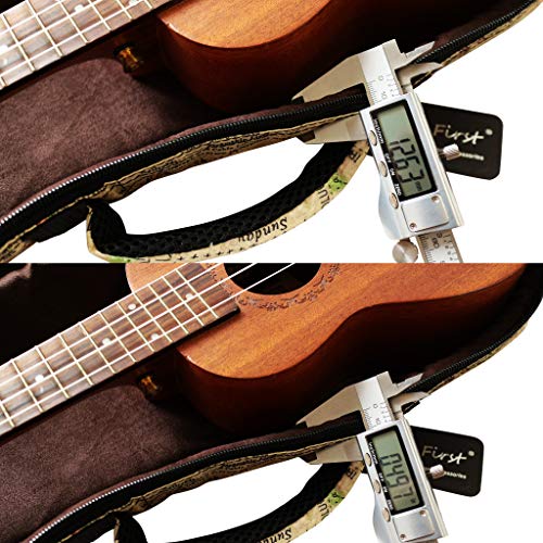 MUSIC FIRST Original Design Ancient Map Waterproof ukulele case ukulele bag ukulele cover, New Arrial (Fit for 21 inch Soprano Ukulele) - size: Fit for 21 inch Soprano Ukulele