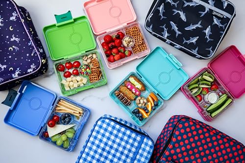 Yumbox Snack Box, 3 Compartments, Leakproof, Princess Purple | Glitter | Removable Compartment Tray | Easy-Open Single Latch | Lightweight & Compact | Perfect for Snacks & Sides - color: Princess Purple Glitter