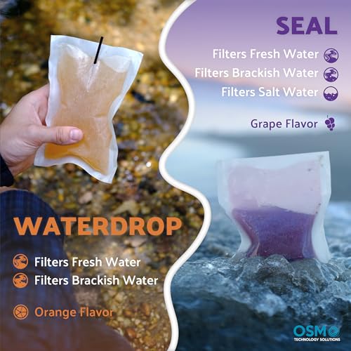 OTS Osmo Seal 4-Pack Emergency Desalination Kit, Salt Water Filter