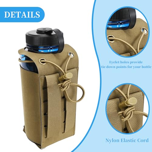 Water Bottle Pouch Molle,Water Bottle Holder with Quick Release Buckle for 32oz Water Bottle,Water Bottle Carrier for Backpack Belt Vest - color: CB
