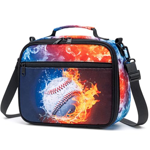 DIGOBAY Insulated Lunch Box for Kids Boys Waterproof Leakproof Lunch Bag - color: Baseball