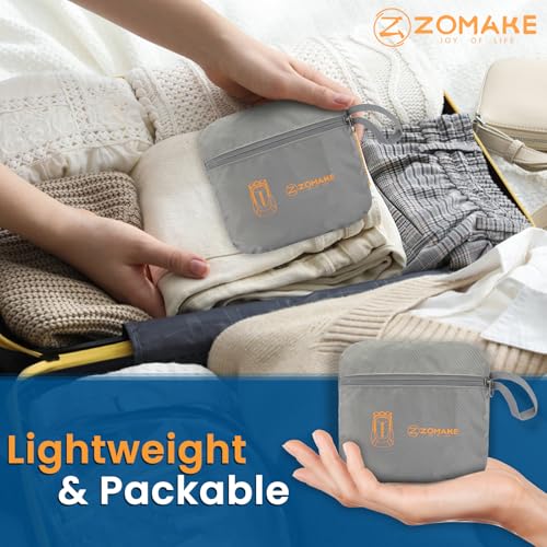 ZOMAKE Lightweight Packable Backpack 25L, Foldable Hiking Daypack - color: Silver Grey, size: 25L
