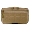 Tactical Molle Admin Pouch | Utility EDC Tool Pouch Bag | Backpack Strap Pouch | Battle Belt Accessories Pouch for Chest Vest Waist Gear - color: Brown