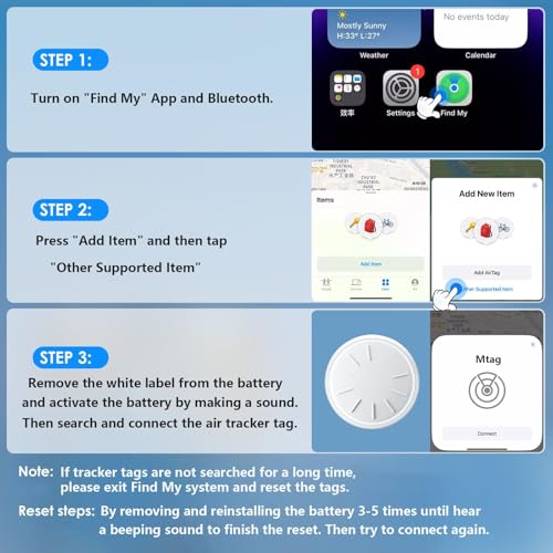 GPS Tracking Device,Real Time Vehicles Tracker with Magnetic Waterproof Case,No Monthly Fee Hidden Car GPS Tracker for Car Work with Apple Find My(iOS Only),No Subscription Required (White,1PCS) - color: White,1PCS
