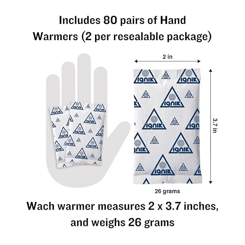 Ignik Resealable Multiple-Use Hand Warmers for 10 Hours of Heat Across 72 Hours - style: 80 Pairs