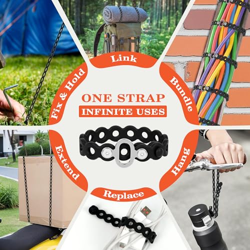 Modular Straps(9.5", 18.5"), Flexible Multi-Tool, Organize, Bundle