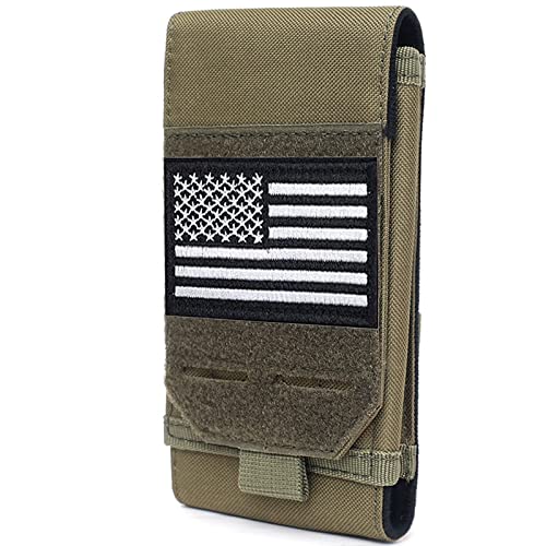 Molle Phone Pouch, Small Molle Pouches, Tactical Cell Phone Holster, Heavy Duty Waterproof Smartphone Case Holder for Vest Belt Waist (Black) - color: SIMPLE BLACK