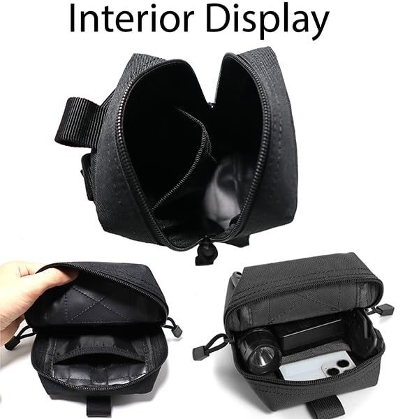 2 Pack Tactical Molle Pouches Small Molle Utility Pouch Small Tactical Accessory Bag Belt Pouches Vest Pouch Compact Water-Resistant EDC Pouch with Flag Patch - color: Pale Pink
