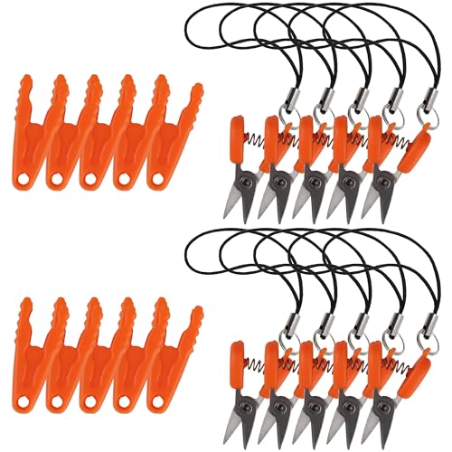 JubileeYarn Itty Bitty Snippy Portable TSA Compliant Keychain Scissors - Vivid Orange - 10 Scissors - color: Vivid Orange, size: 10 Pairs
