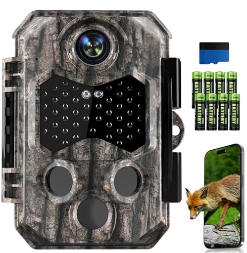 4K 84MP WiFi Trail Camera, Wildlife Camera with Night Vision | Game Camera with 0.1s Trigger & 130°Wide Angle, Trail Cameras with IP67 Waterproof Suitable for Outdoor Wildlife Detection