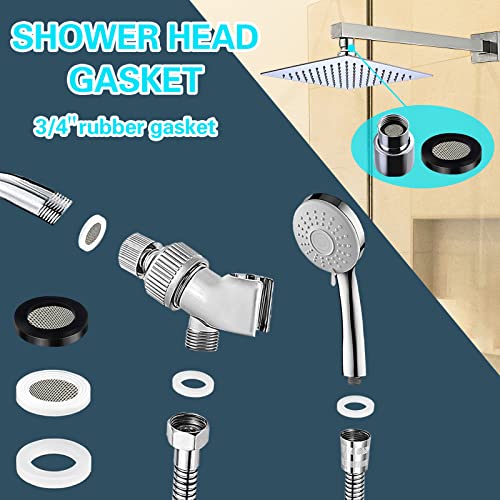 KEZE 24 Sizes Plumbing Washers Assorted Kit 165 PCS Garden Hose Washer Rubber Self Locking Tabs & Shower Head Silicone Gasket Seals,Water Hose Washers with Screen Filter for Repair Connection