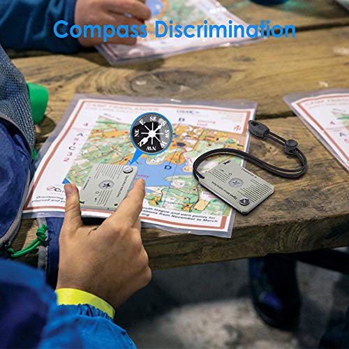 Signal Mirror Survival Tools, Military Grade Hiking Camping Mirror 2 x 3 inch with Small Compass and Whistle for Outdoor Adventure Emergency SOS Mirror - style: 1 Pcs