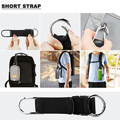Elastic Jacket Gripper Travel Strap with D-Ring Hooks and Buckle, Suitcase Straps Belts Travel Accessories, Makes Your Hands Free - color: Black