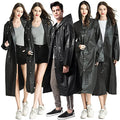 Rain Ponchos for Adults Reusable, 2-5 Pack Raincoat for Women Men, Waterproof Rain Coat Gear with Hood Drawstring - color: Black X5