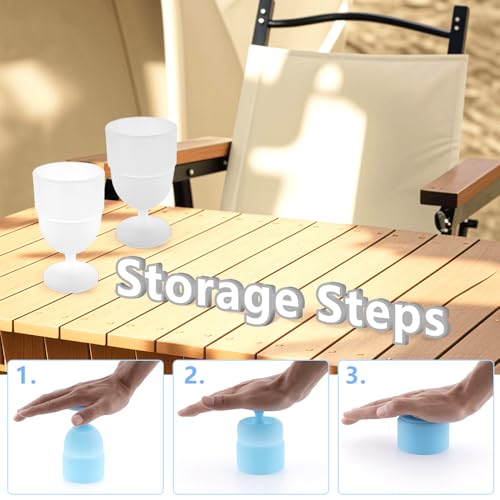 1 Pack Portable Collapsible Silicone Wine Glasses, Collapsible Silicone Cup, Travel Camp Wine Glasses for Picnic Indoor Outdoor, Reusable, Capacity 7 Oz, White