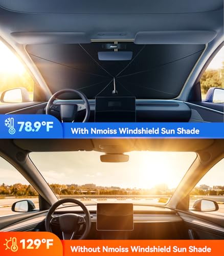 2026 Upgraded Nmoiss True Dual Layer Air Cool Windshield Sun Shade Umbrella - size: S