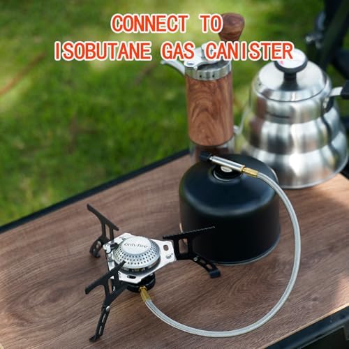 ONLYFIRE Portable Camping Gas Stove, Backpacking Camp Stove with Piezo Ignition, 1LB Propane Adapter, Mini Camp Stove with Carry Bag for Outdoor Cooking, Picnic, Camping and Hiking, GS333 | Foldable Mini Gas Camping Stove with Carry Bag for Outdoor Cookin