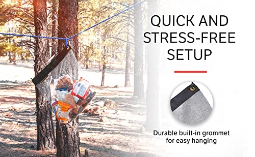 Rodent Proof Bear Bags - Ultralight Stainless Steel Mesh Bag for Camping Food Storage - Sturdy and Rust-Resistant Sack with Lock and Grommet For Easy Hanging - size: Small