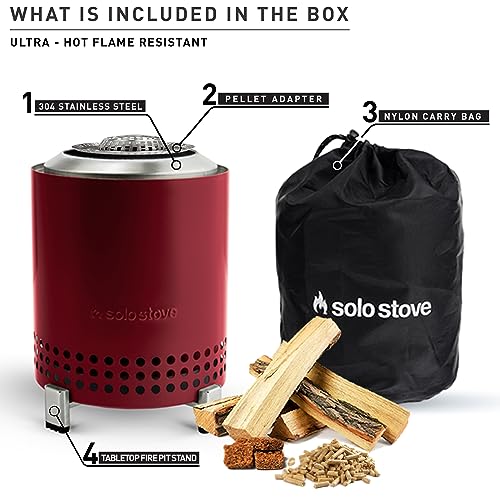 Solo Stove Mesa, 5.1 Inch Tabletop Fire Pit with Stand - Smokeless, Stainless Steel Fire Pit for Camping, Outdoor & Patio- Wood Burning or Pellet Fueled Portable Bonfire, 1.4lbs, Ash - color: Ash, size: Mesa