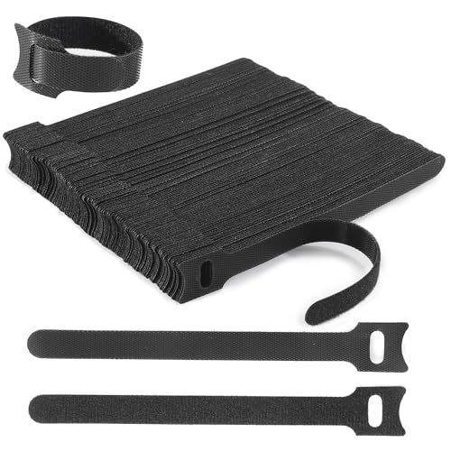 Nettbe Reusable Cable Ties, 126 PCS 6 Inches Adjustable Cord Straps Wire Organizer Cord Wrap and Hook Loop Cable Management - size: 6inches-126PCS