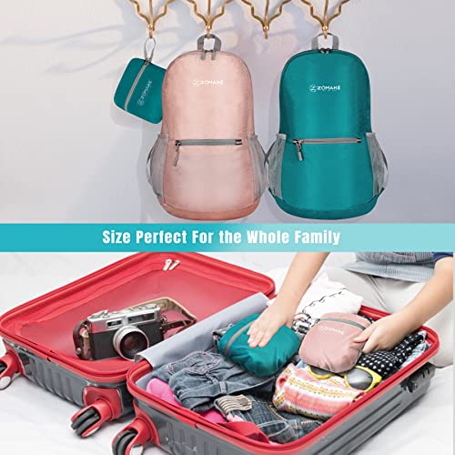 ZOMAKE Lightweight Packable Backpack, Foldable Small Travel Day Pack - color: Lake Green