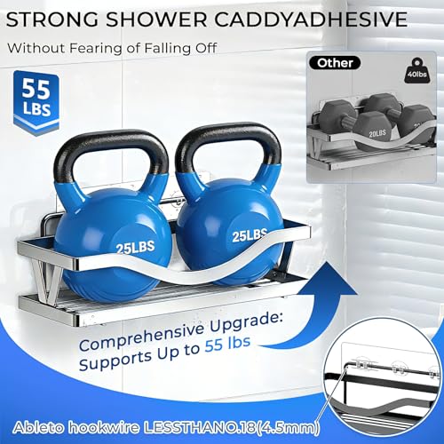 14 Pack Shower Caddy Adhesive Replacement, Strong Adhesive Hooks, Waterproof Shower Adhesive Strips, No Drilling, for Bathroom Storage Shelves - color: Transparent-14Pack