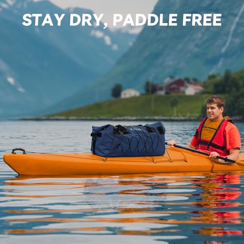 HEETA Waterproof Duffel Bag Travel Motorcycle Dry Bag Backpack 60L/80L/110L - color: Dark Blue, size: 60L