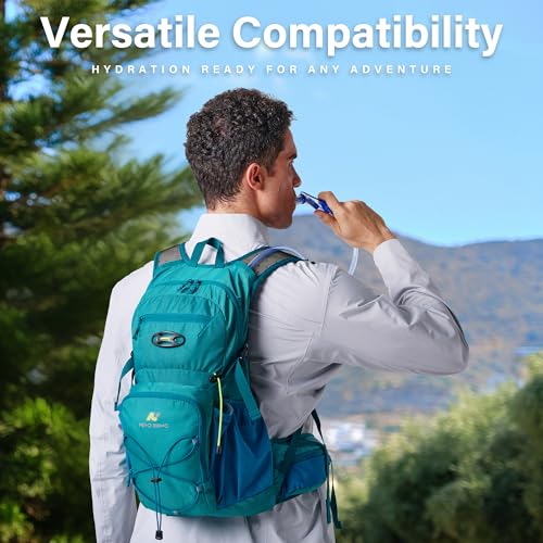 N NEVO RHINO Hydration Bladder 1.5L-3L Kit, Water Bladder for Running Vest - color: 2L-Blue