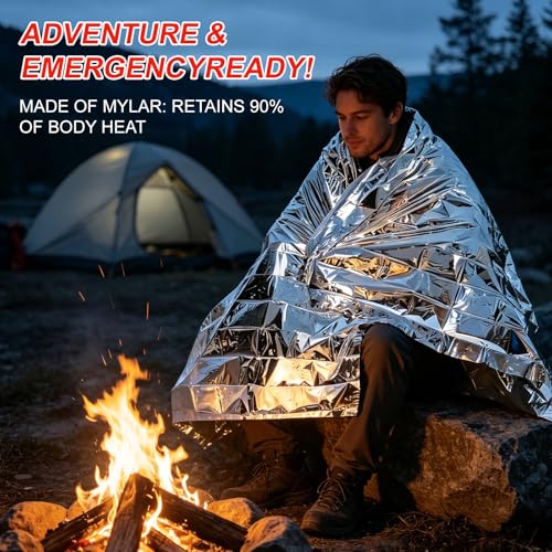 Mylar Emergency Blankets 5/10/20-Pack