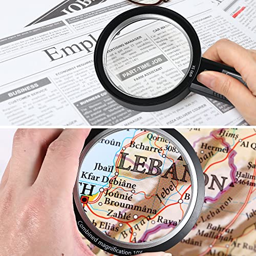 5 10 15X Handheld Magnifier Loupe Magnifying Glass Coins Supplies - style: 5X 10X 15X-3.3in