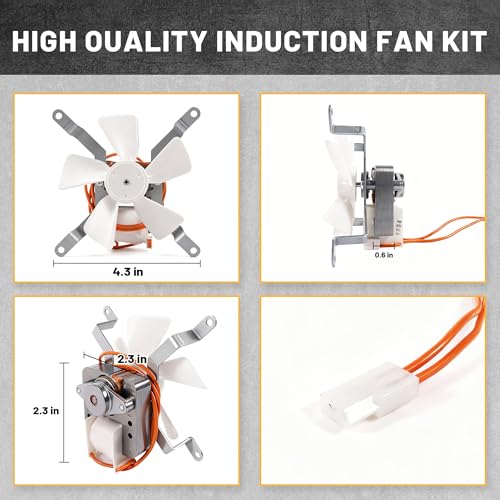 Upgraded 2.0 RPM Auger Motor, Fire Burn Pot, Hot Rod Ignitor, Induction Fan, Wood Pellet Grills Parts Replacement Kits Compatible with Pit Boss, Traeger Camp Chef, Z Grills Pellet Grills