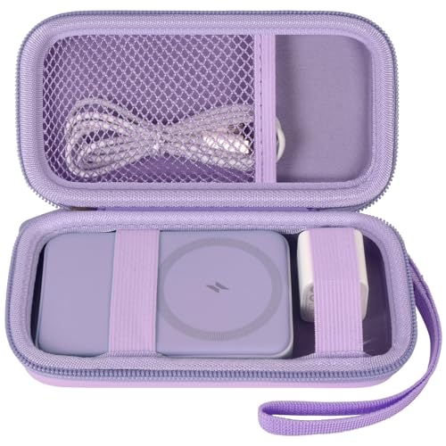 Power Bank Case for Anker MagGo 633/622/621/321 Portable Charger, Box Only - color: Purple, size: Medium