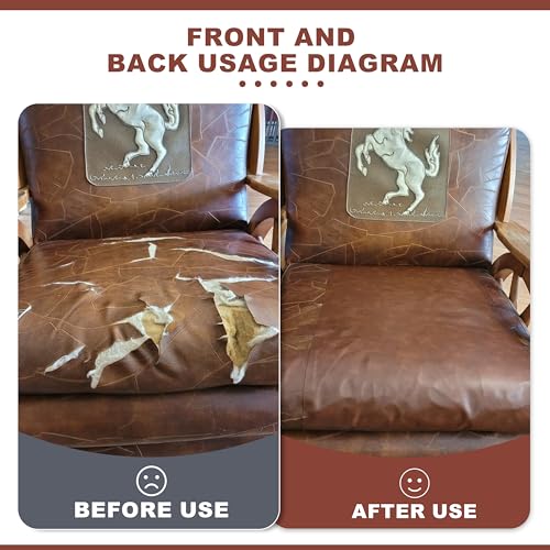Leather Repair Patch Tape Kit, Self Adhesive Leather Repair for Furniture, Couch, Sofa, Car Seats,Office Chair,Vinyl Repair Kit.3.1inx60in - color: Dark Khaki, size: 3.1 in x 60 in
