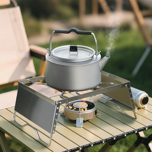 REDCAMP 12" Portable Open Fire Campfire Grill, 304 Stainless Steel Firepit Folding Campfire Grill Grate with Windscreen Height Adjustable Legs and Bag for Outdoor Backpacking Hiking Picnics BBQ - size: Windscreen 12"x9.5"x7.5"